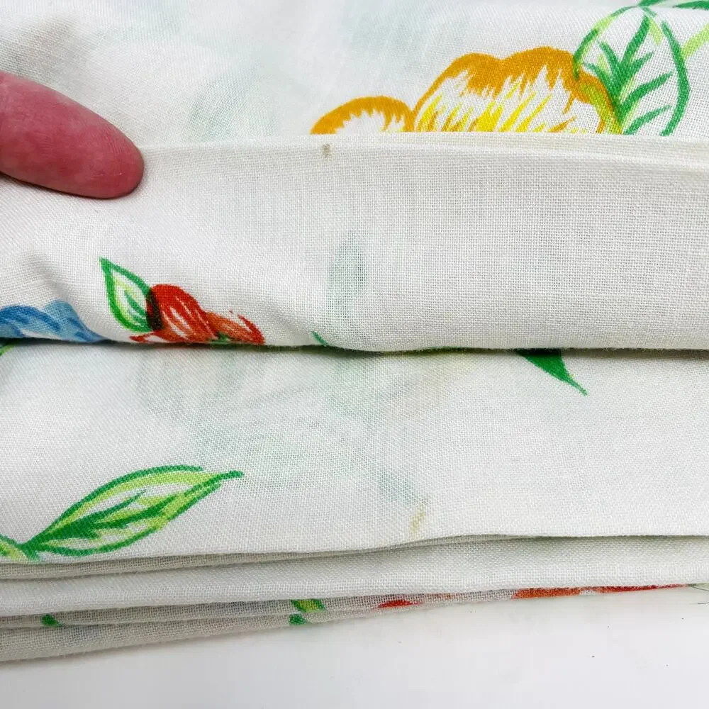 Vintage Floral Print Full Flat Sheet 79